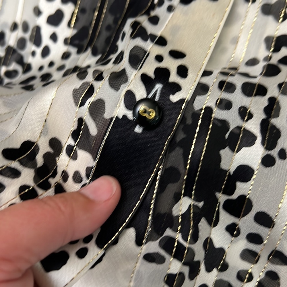 ESCADA SILK BUTTON DOWN TOP SIZE 4 - image 8